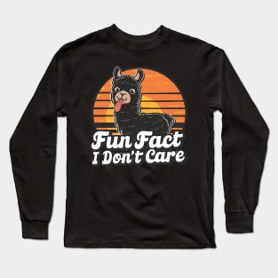 llama fun fact i dont care Long Sleeve T-Shirt